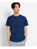 リンクスジャガードTシャツ/ブルー(092)