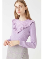 リンジードッキングリブニット/LAVENDER(080)