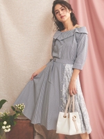 レースＭＩＸアシメスカート/紺