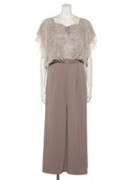 レースカシュクールオールインワン/モカチャ