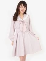 レーストリムセーラーカラーOP/ピンク