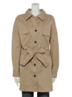 起毛ツイルビッグシャツブルゾン/ベージュ