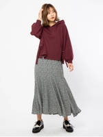 小花柄マーメイドスカート/ネイビー