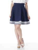 裾ストライプスカート/コン