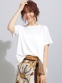 裾レースTシャツ/MUVEIL WORK×Anti Soaked(汗染み防止)/ホワイト