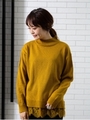 裾レースニットプルオーバー/マスタード