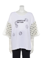 袖バルーンVネックプルオーバー/ブラック