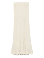 透かし柄編みニットスカート/OWHT