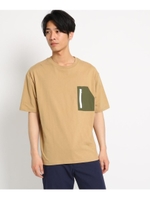 布帛ビッグポケットTシャツ/ベージュ(052)