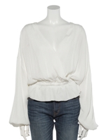 楊柳カシュクールブラウス/オフホワイト