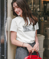 箔プリントコンパクトTシャツ【メール便可／60】