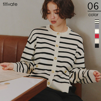 ゴールド釦ニットカーディガン