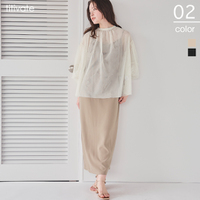 シアートップスレイヤードキャミソールワンピース