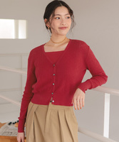 アイレットニットカーディガン/キャミソールトップスセット【メール便可／100】