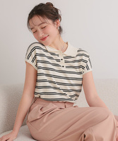 フレンチスリーブポロニット【メール便可／100】