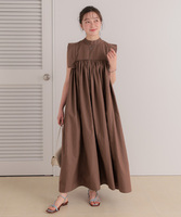 切替ギャザーワンピース