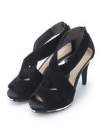 スエード調クロスベルトサンダル