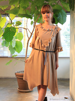 【Balcony and Bed】CREPE DE CHINE DRESS OP