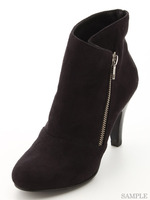 カジュアルファスナーショートブーツ