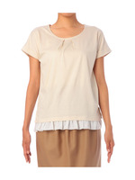 ペプラム風フリルプルオーバー