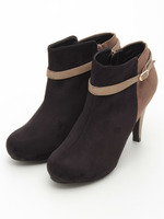 【Funny show】カラーブロックショートブーツ