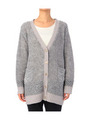 ビジューポケットゆるニットカーディガン