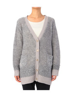ビジューポケットゆるニットカーディガン