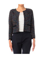 ミックスカラーツイード風ニットカーディガン