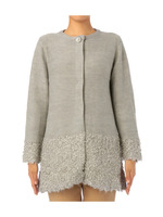 裾カールヤーンラメニットカーディガン