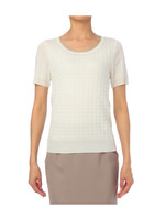 千鳥格子ラメニットプルオーバー