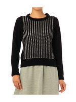 ミックスカラー切り替えニットプルオーバー