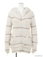 moco moco ’ジェラート’ マルチボーダーパーカ