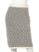 格子柄ニットタイトSK