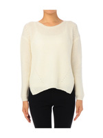 透かし編み柄ニットプルオーバー