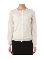 [L]ビジュー使いラウンドネックカーディガン