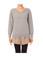 カシミヤVネックニットプルオーバー