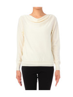 ネックドレープデザインニット