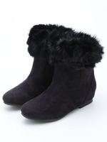 【Bridget　Birkin】折り返しファーシンプルハーフブーツ