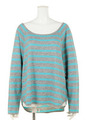 BORDER　KNIT　DOLMAN　TOPS