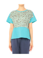 カラーブロッキングレオパードプルオーバー