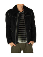 フェイクムートンダブルジップブルゾン