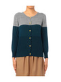 バイカラーニットカーディガン