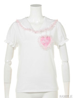 LOVEハートのセーラーカットソー