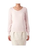 Vネックハイゲージニットプルオーバー