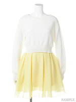 オーガンジーコンビワンピース