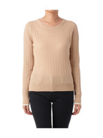 コットンケーブルニットプルオーバー