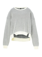 裾カットドロップショルダーニット