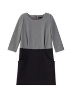 配色ストレッチポンチワンピース