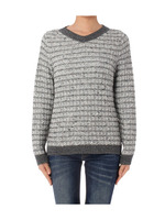 配色リブミックスカラーニット