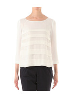 箔プリントタックブラウス